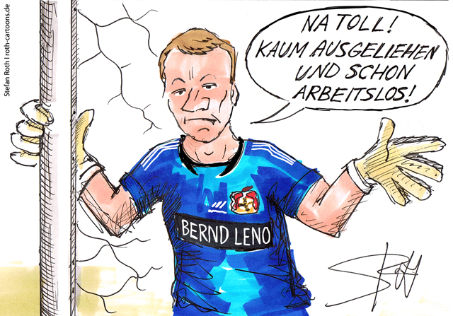 Bernd Leno, Torwart von Bayer Leverkusen im Tor