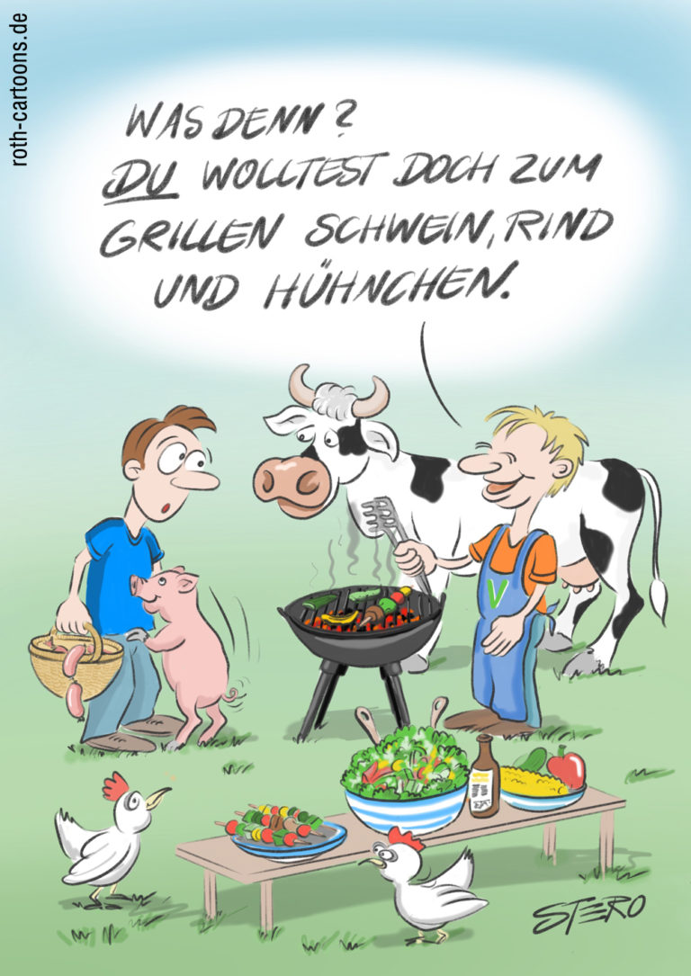 Vegane Cartoons zum veganen Leben von Stefan STERO Roth