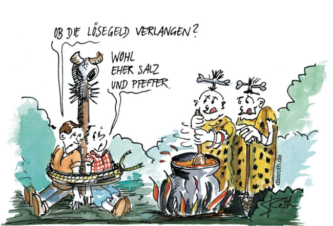 Gefangene bei Menschenfressern