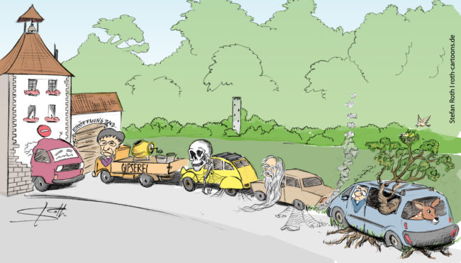 Aufkircher Tor Überlingen Cartoon