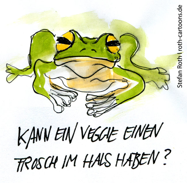 Illustration Frosch im Hals