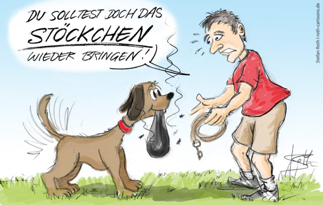 Cartoon Hundekotbeutel