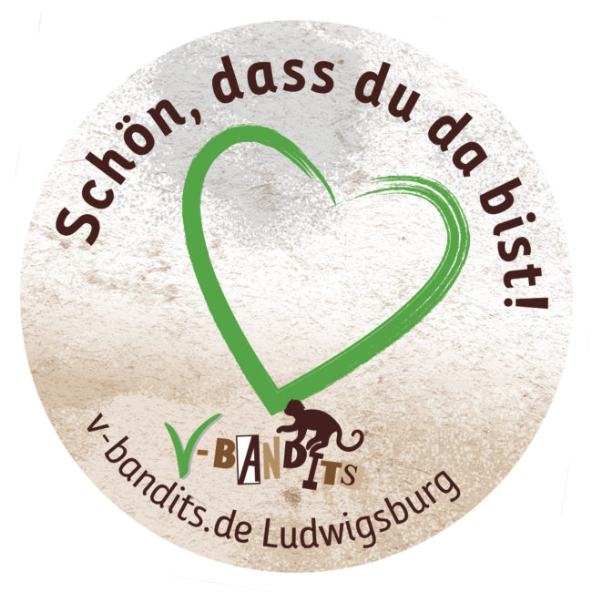 Aufkleberdesign für ein veganes Restaurant