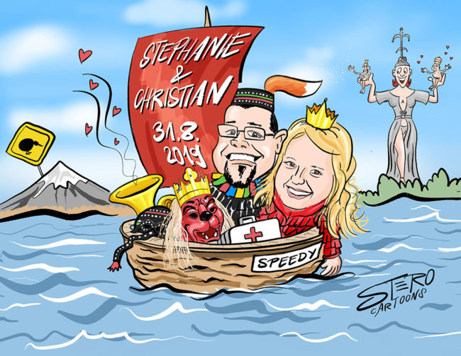 portraitkarikatur-hochzeit-stero-cartoons-comic