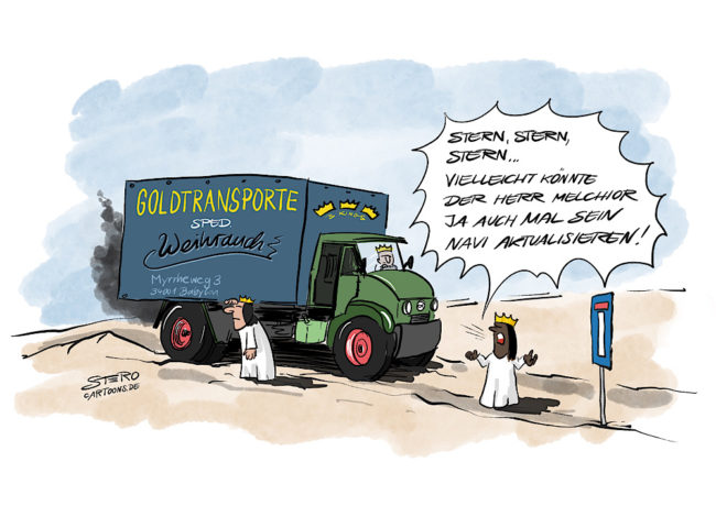 Die heiligen drei könige auf irrfahrt