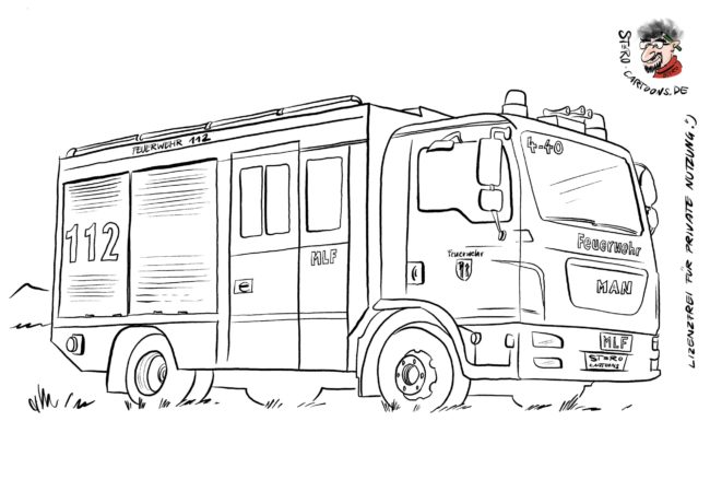 Malvorlage-ausmalbild-feuerwehrauto