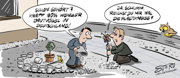 cartoon-karikatur-Cartoon-Comic: Schottergarten - Roth-Cartoons (DE)