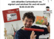STERO Cartoons bei der verkaufsoffenen Nacht 2025 in Biberach in der Stadtbuchhandlung Biberach